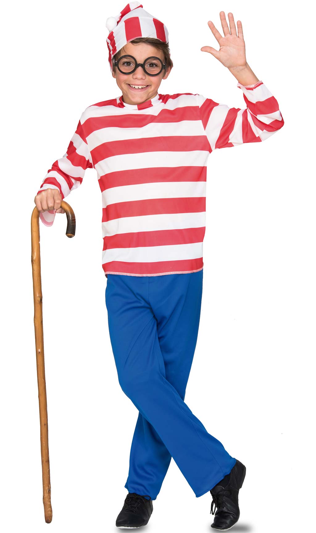 Fatos de grupo Wally às riscas