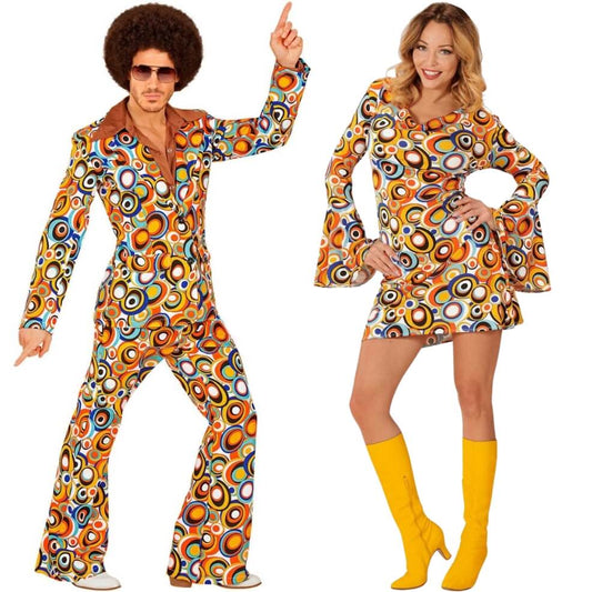 Fato de casal de Anos 70 Bubbles