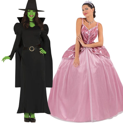 Fatos de Casal de Bruxa Elphaba e Glinda