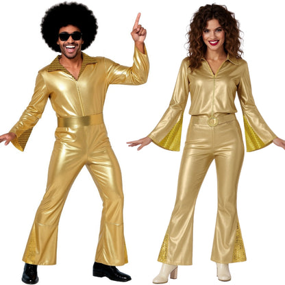 Fatos de casal de Disco Gold