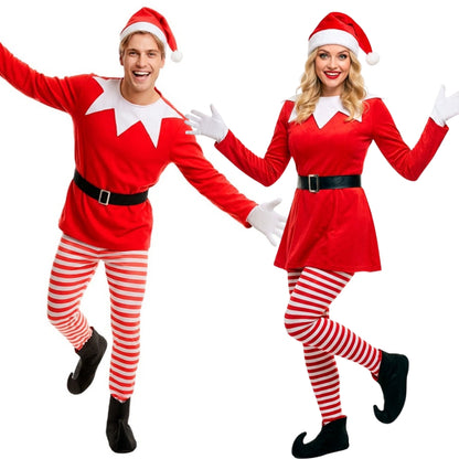 Fatos de casal de elfos de Natal engraçados