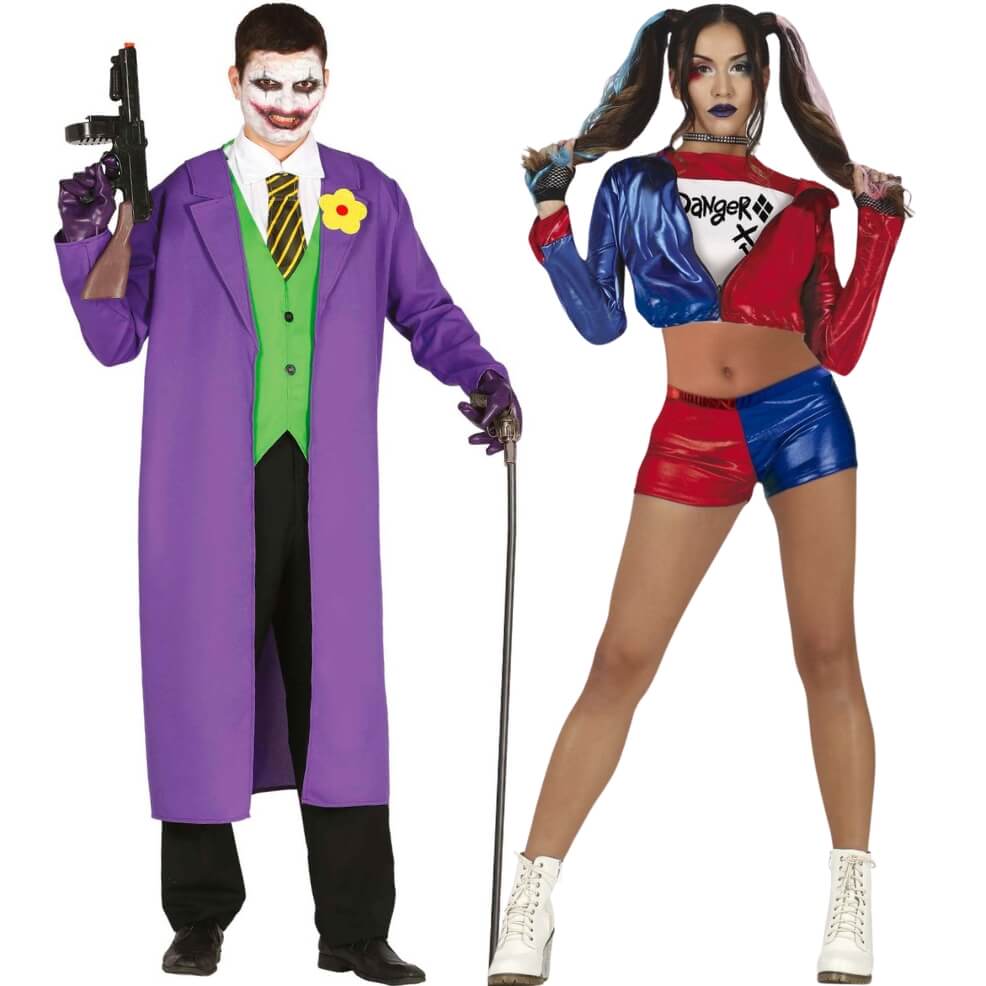 Fatos de casal Grey Joker e Harley