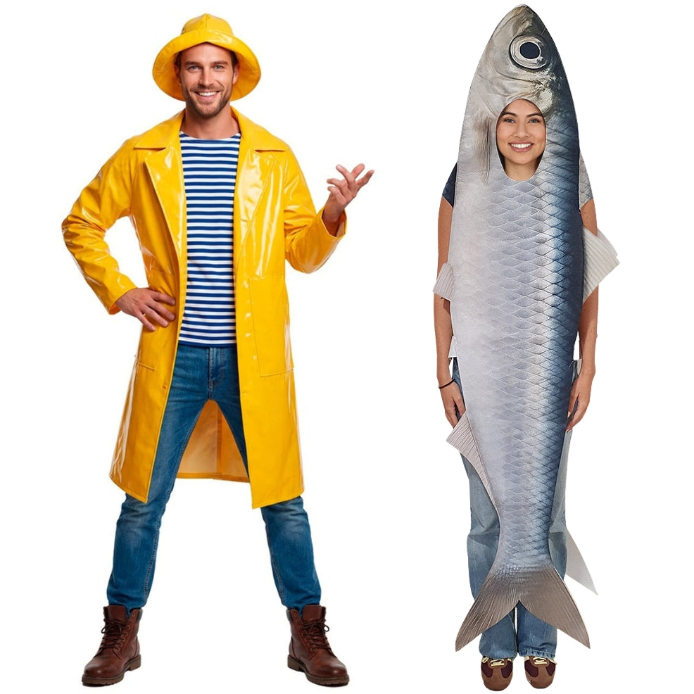 Fatos de casal de Pescador e Sardinha