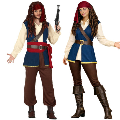 Fatos de casal de piratas Sparrow