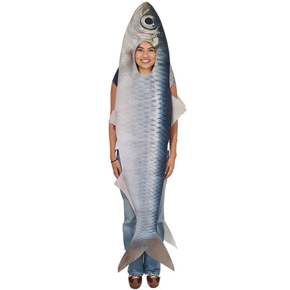 Fatos de casal de sardinha e lata de sardinhas