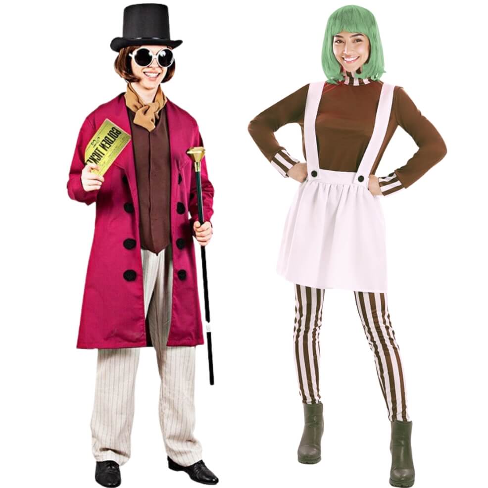 Fatos de casal de Willy Wonka
