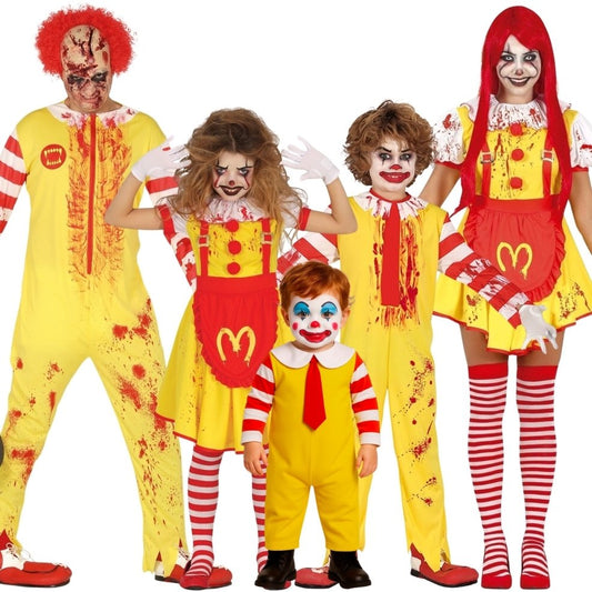 Fatos de grupo Palhaços Burger sangrentos