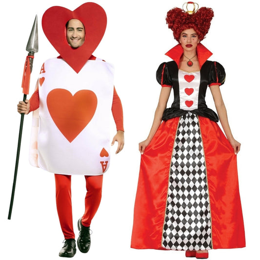 Fatos de casal de Dama de Copas e Carta