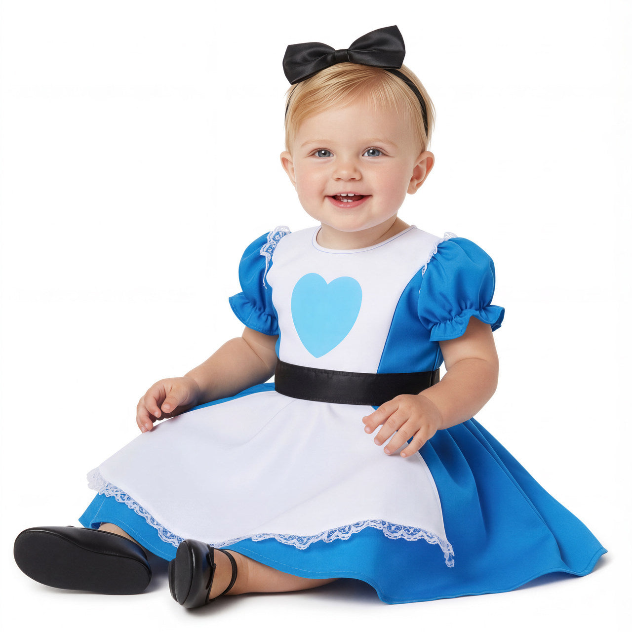 Fato de Alice no País das Maravilhas Azul para bebé