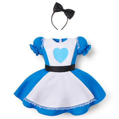 Fato de Alice no País das Maravilhas Azul para bebé