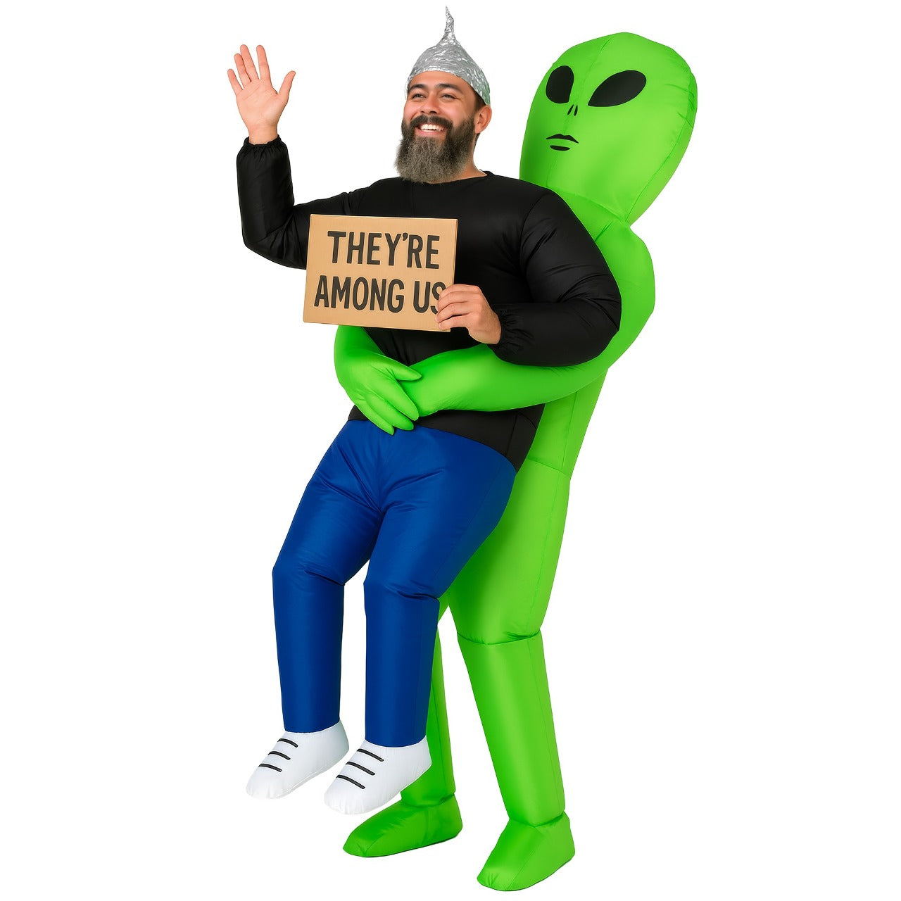 Fato de Alien Insuflável para encher para adulto