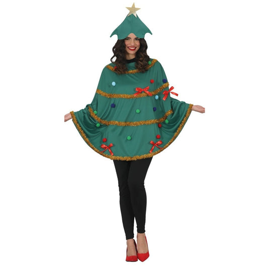 Fato de Árvore de Natal Poncho para adulto