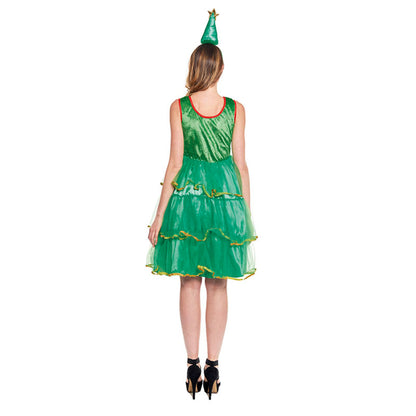 Fato de Árvore de Natal Verde para mulher
