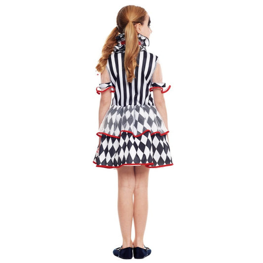 Fato de Arlequim Sangrento Losangos para menina