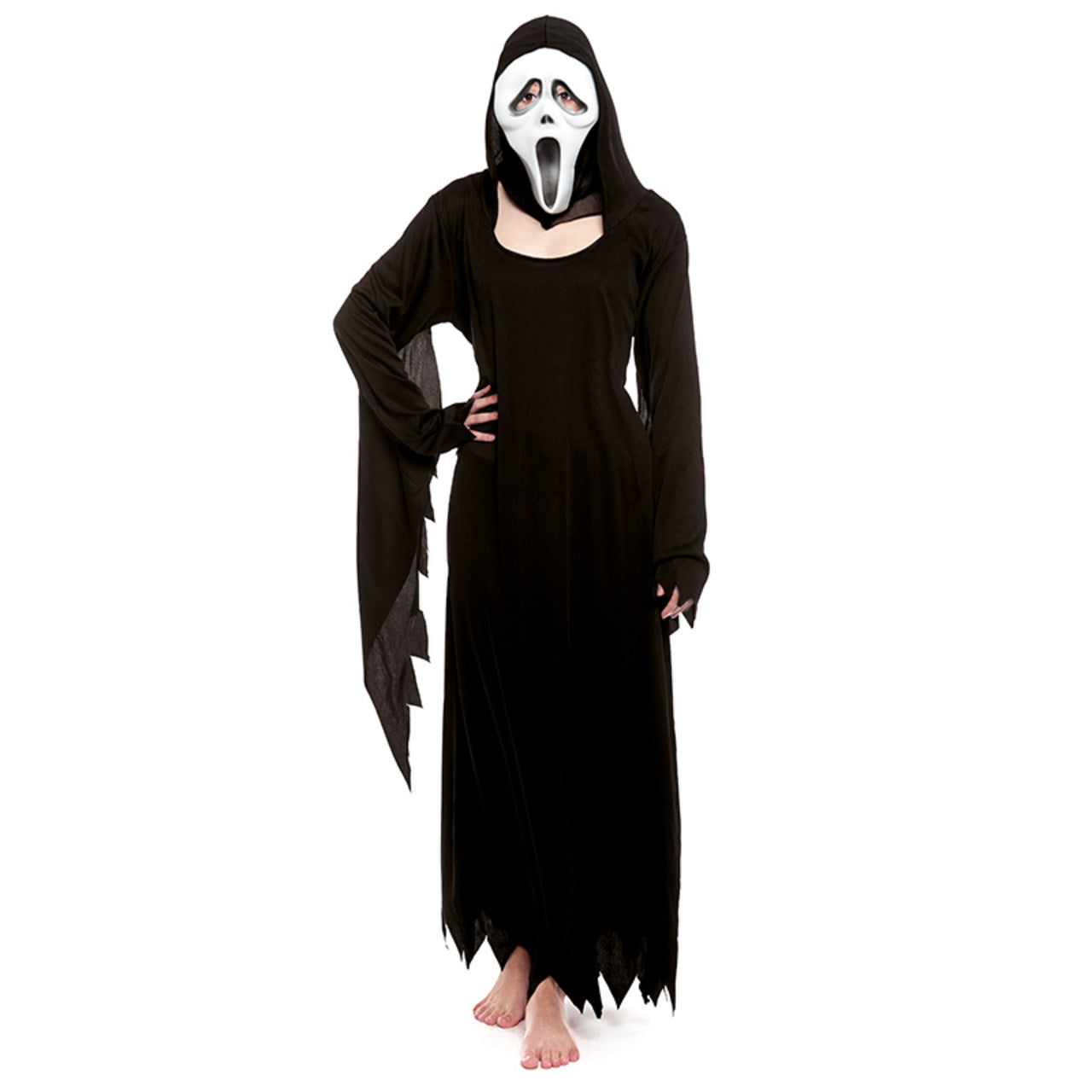 Fato de Assassina Scream Preto para mulher