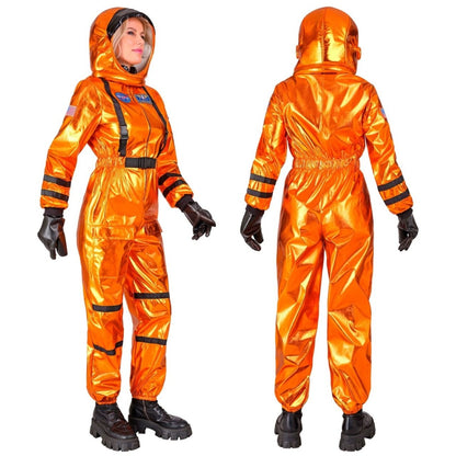 Fato de Astronauta Space Laranja para mulher