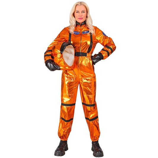 Fato de Astronauta Space Laranja para mulher