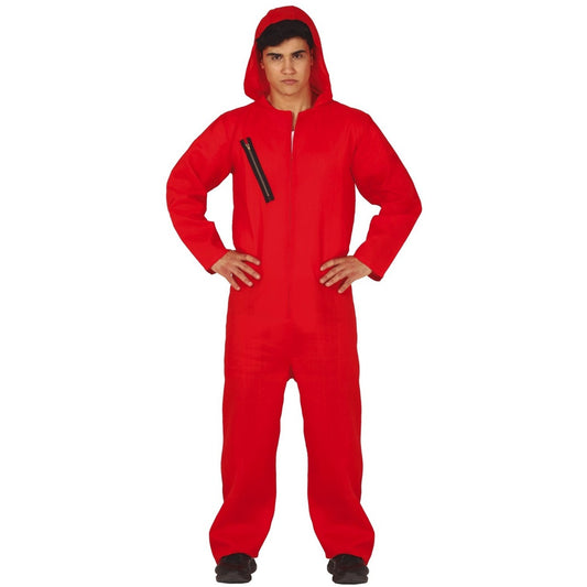 Fato de ladrão vermelho para homem