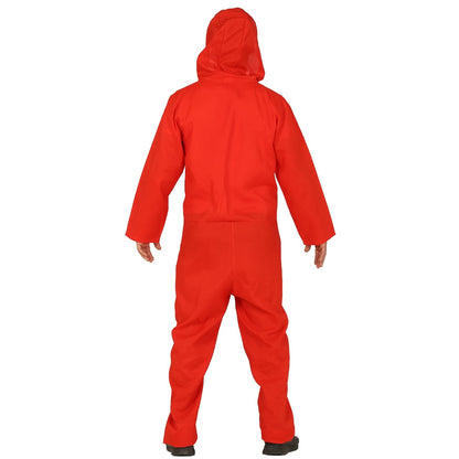 Fato de ladrão vermelho para homem