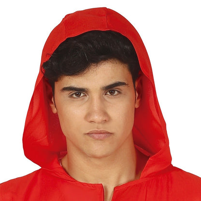 Fato de ladrão vermelho para homem