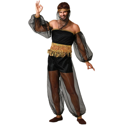 Fato de Bailarina Árabe Negro para homem