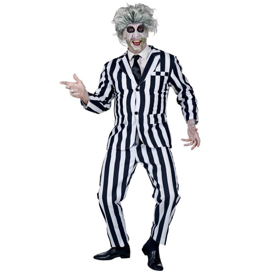 Fato de Fantasma as Riscas Bicolor para homem