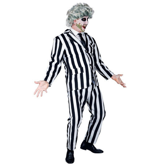 Fato de Fantasma as Riscas Bicolor para homem