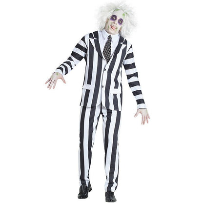 Fato de Beetlejuice às Riscas para adulto