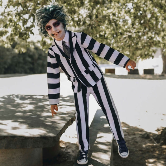 Fato de Beetlejuice com Riscas para menino