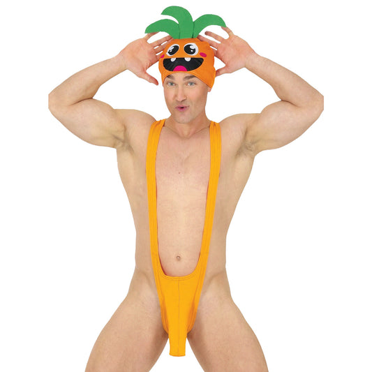 Fato de Borat Mankini Cenoura para adulto
