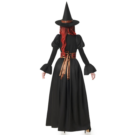 Fato de Bruxa Preto Corset para mulher