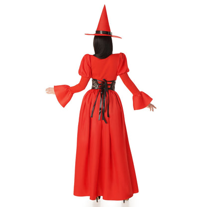 Fato de Bruxa Vermelho Corset para mulher