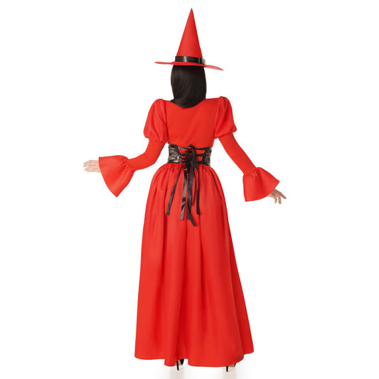 Fato de Bruxa Vermelho Corset para mulher