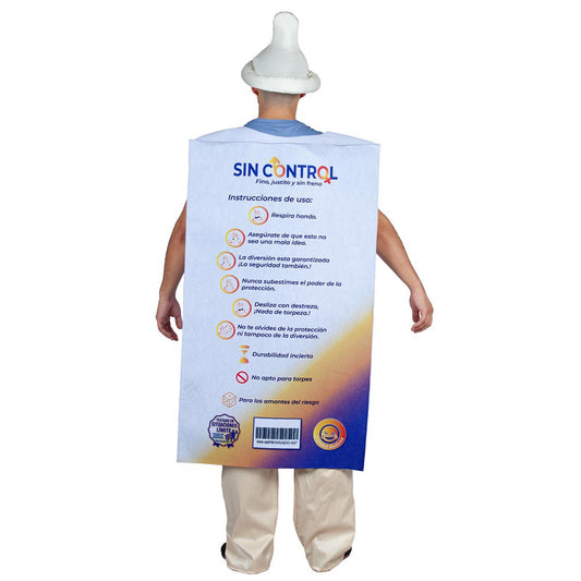 Fato de Caixa de Preservativos Sem Controlo adulto