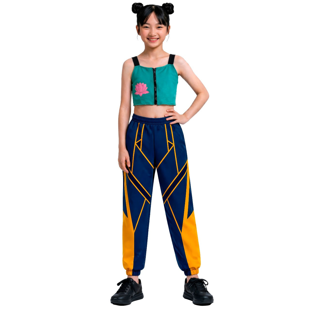 Fato de Cantora K-Pop Azul Eco para menina