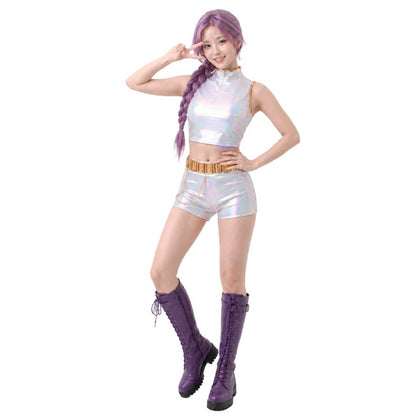 Fato de Cantora K-Pop Branca Basic para mulher