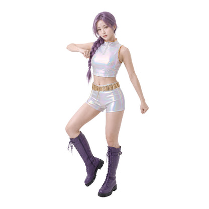 Fato de Cantora K-Pop Branca Basic para mulher