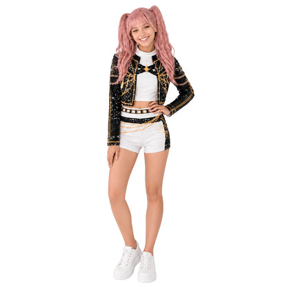 Fato de Cantora K-Pop Branca Luxury para mulher