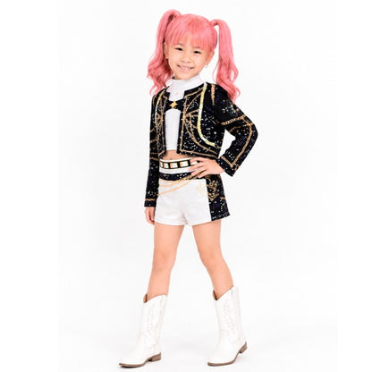 Fato de Cantora K-Pop Branca Luxury para menina