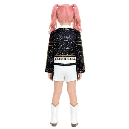 Fato de Cantora K-Pop Branca Luxury para menina