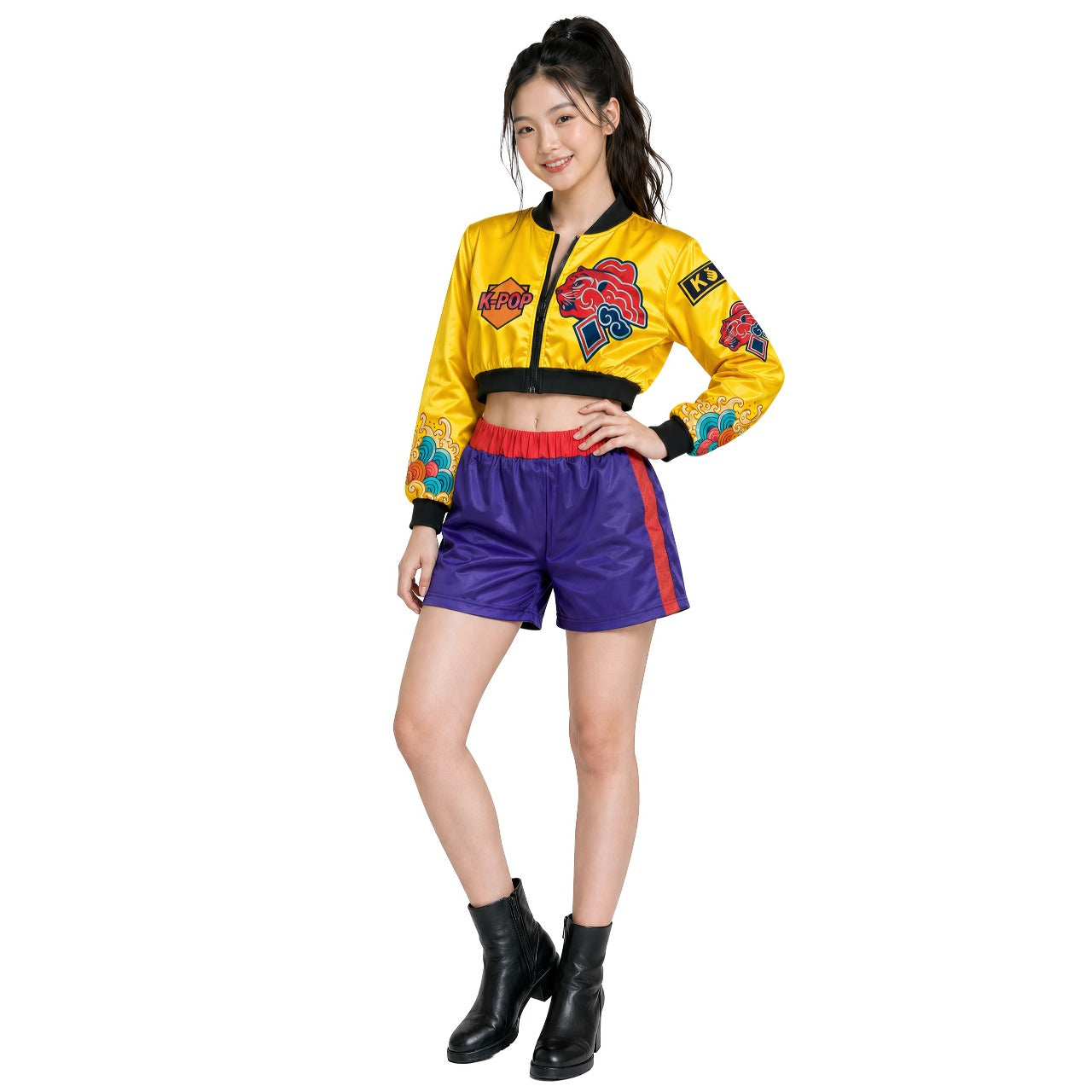 Fato de Cantante K-Pop Lilás Eco para adolescente