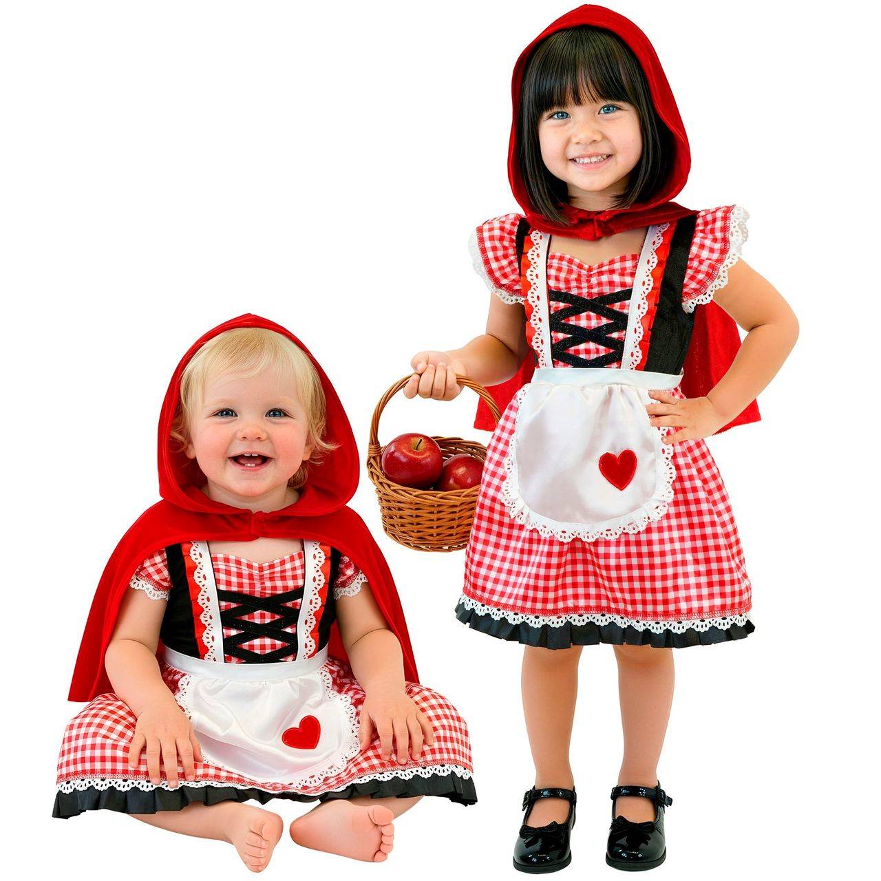 Fato de Capuchinho Coração para bebé