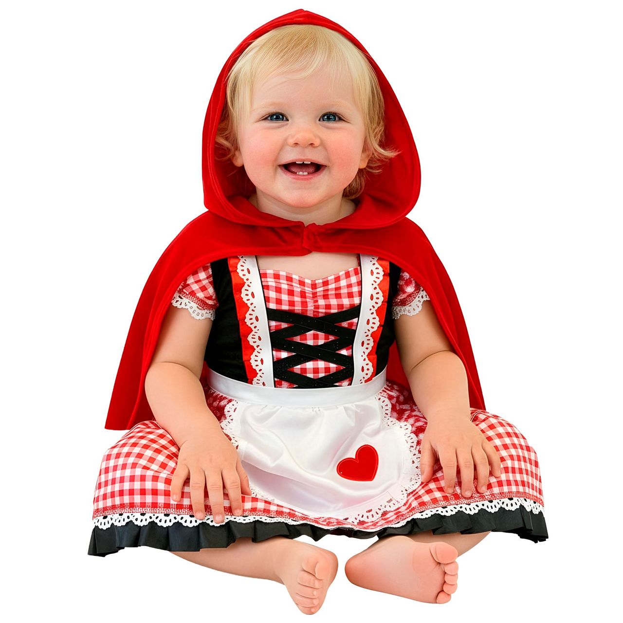 Fato de Capuchinho Coração para bebé