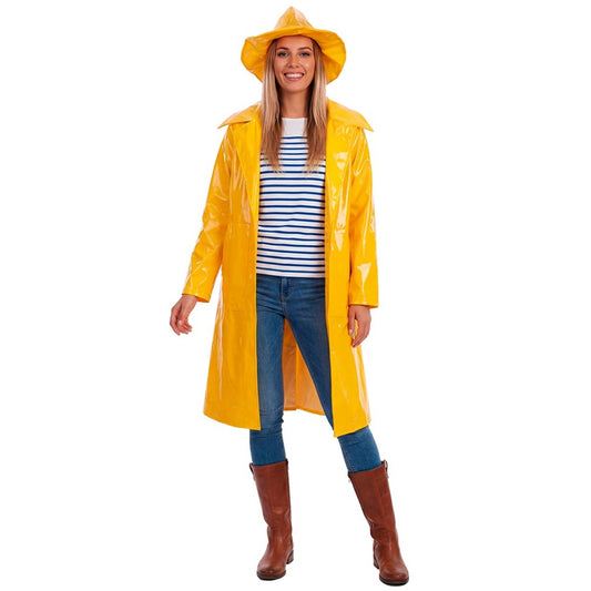 Fato de Capitão Pescador Amarelo para adulto 