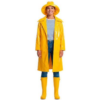 Fato de Capitão Pescador Amarelo para adulto