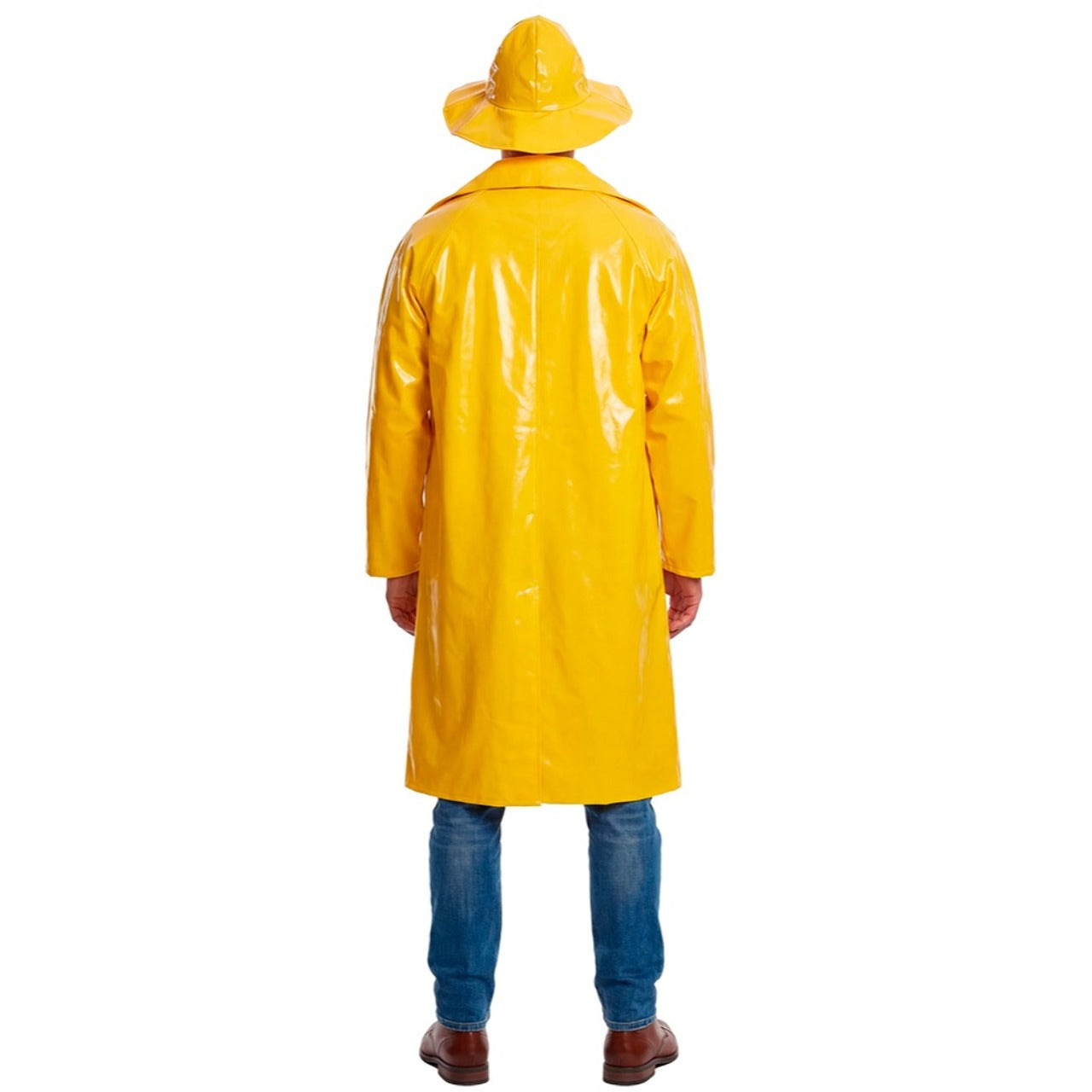 Fato de Capitão Pescador Amarelo para adulto