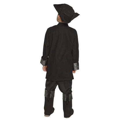 Fantasia de Capitão Pirata Preto para Meninos