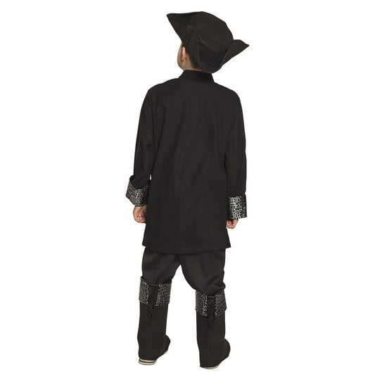Fato de Capitão Pirata Preto para menino