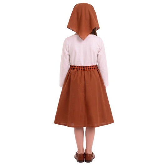 Fato de Vendedora de Castanhas Castanha para menina