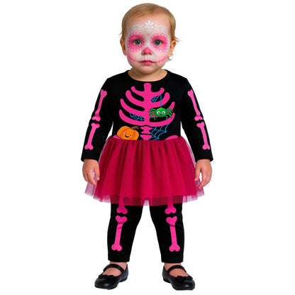 Fato de Catrina Esqueleto para bebé